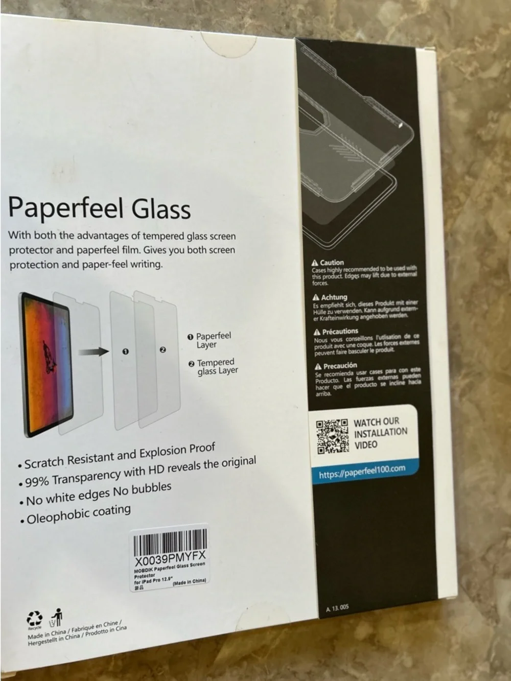 Amazon Paperfeel Glass Screen Protector for iPad Pro 12.9
